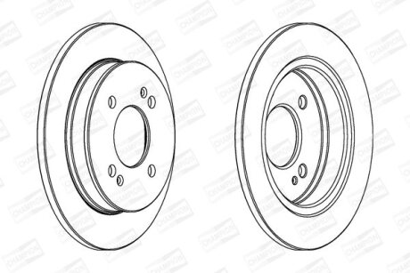 Гальмівний диск зад. i10/Picanto 04- 1.0-1.2 компл. 2шт CHAMPION 562429CH