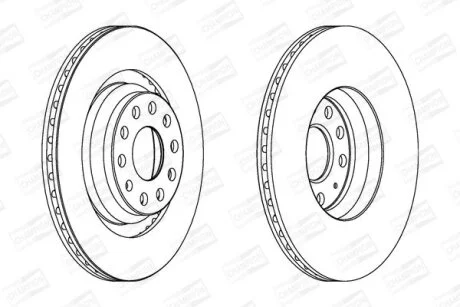 Гальмівний диск задн. A3/CC/Golf/Kodiaq/Leon (06-21) компл. 2шт CHAMPION 562432CH