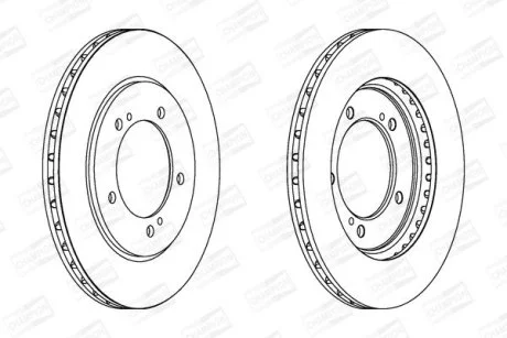 Диск тормозной передний (кратно 2) Suzuki Grand Vitara CHAMPION 562445CH