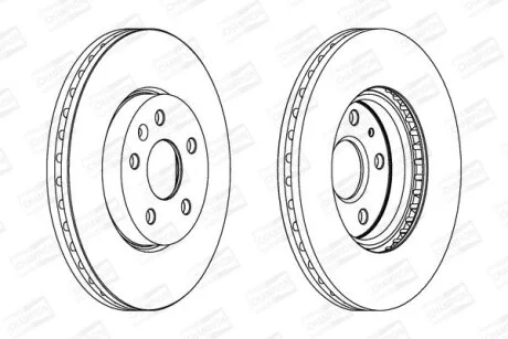 Гальмівний диск пер. Equinox/Malibu/Camaro/LaCrosse/GL8/950/Insignia 08- CHAMPION 562462CH-1