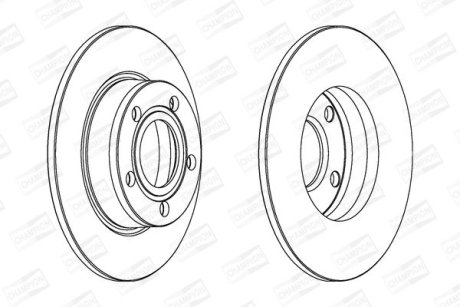 Диск тормозной задний CHAMPION 562503CH