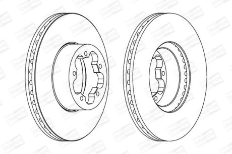 Диск тормозной передний (кратно 2) Ford Transit (06-14), Transit Tourneo (06-14) CHAMPION 562540CH