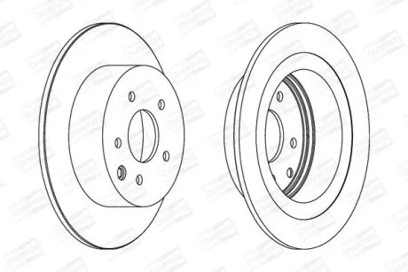 Диск гальмівний задній (кратно 2) Nissan Juke (10-19), Qashqai I, Teana (I,II,III)  CHAMPION 562576CH