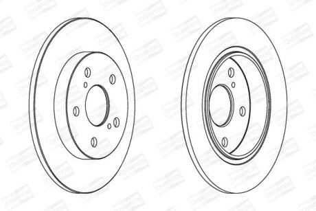 Диск тормозной задний (кратно 2) Toyota Auris (E15,E18), Corolla (E15,E18) (5625 CHAMPION 562599CH