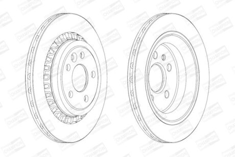 Диск тормозной задний (кратно 2) Volvo XC60 I CHAMPION 562605CH