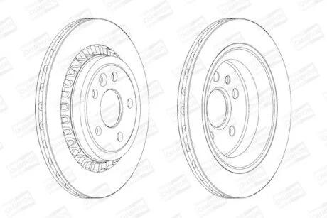 Диск тормозной задний (кратно 2) Volvo XC60 I CHAMPION 562605CH