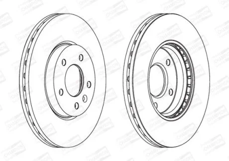 Диск тормозной передний (кратно 2) Chevrolet Cruze (J300) (09-) / Opel Astra J (P10) (09-15) CHAMPION 562631CH