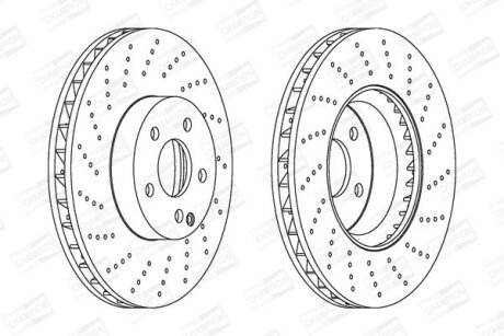 Гальмівний диск перед. W204/W212/C207 1.8-3.5 CHAMPION 562634CH-1
