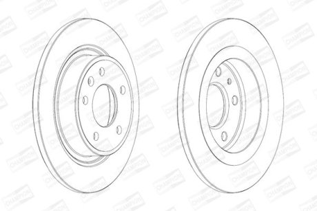 Диск тормозной задний (кратно 2) Chevrolet Cruze (J300) (09-) / Opel Astra J (P10) (09-15) CHAMPION 562640CH