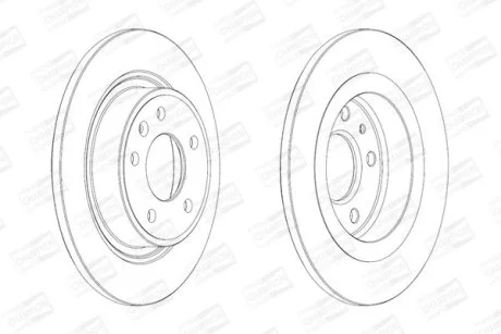 Диск тормозной задний (кратно 2) Chevrolet Cruze (J300) (09-) / Opel Astra J (P10) (09-15) CHAMPION 562640CH