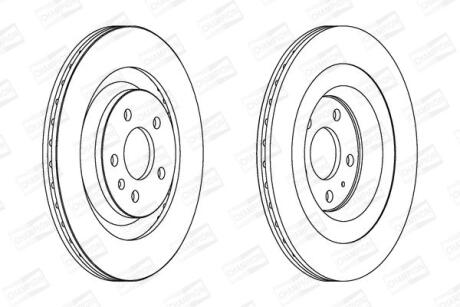 Диск тормозной задний (кратно 2) Audi A4 (B8), Q5 (08-17) CHAMPION 562645CH