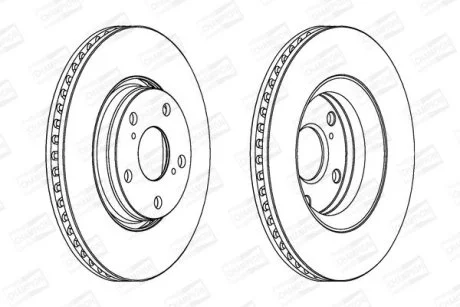 Диск тормозной передний (кратно 2) Toyota Auris (_E15_) (06-12), Avensis (_T27_) (09-18) CHAMPION 562649CH