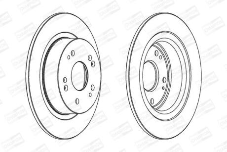 Диск тормозной задний (кратно 2) Honda Accord (VIII,IX) CHAMPION 562687CH