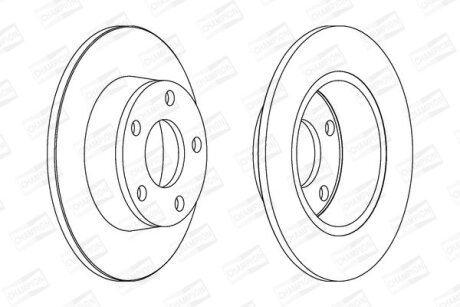 Гальмівний диск задн. A6 99-05 компл. 2шт CHAMPION 562690CH