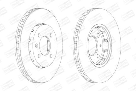 Гальмівний диск перед. Seat Mii/Skoda Citigo 11-19 компл. 2шт CHAMPION 562727CH