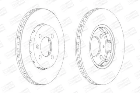 Гальмівний диск перед. Seat Mii/Skoda Citigo 11-19 компл. 2шт CHAMPION 562727CH