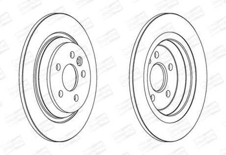 Гальмівний диск задн. V60/S60/V70/XC70/S80/S60/S80L 06- компл. 2шт CHAMPION 562741CH