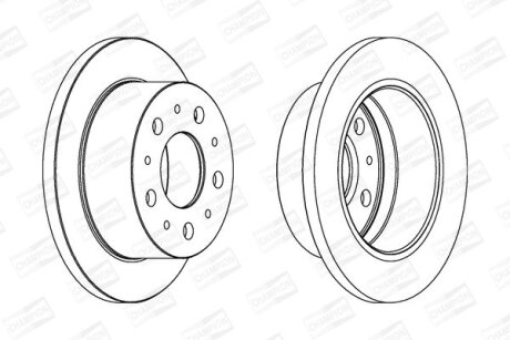 Диск тормозной задний (кратно 2) Citroen Jumper II/ Fiat Ducato (06-) CHAMPION 562753CH