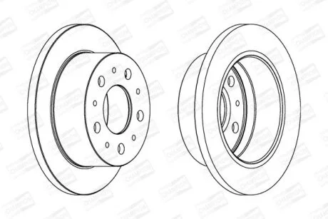 Диск тормозной задний (кратно 2) Citroen Jumper II/ Fiat Ducato (06-) CHAMPION 562753CH