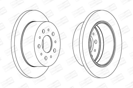 Диск тормозной задний (кратно 2) Citroen Jumper (I,II)/ Fiat Ducato (94-02, 06-) CHAMPION 562757CH