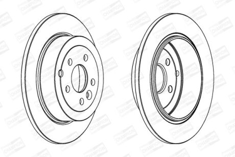 Гальмівний диск зад. Land Rover Freelander 2 06-15 компл. 2шт CHAMPION 562765CH