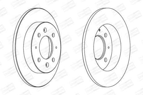 Диск тормозной задний (кратно 2) Kia Cerato CHAMPION 562788CH