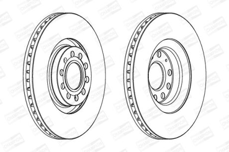 Гальмівний диск A4/A6/Allroad/Exeo (97-13) CHAMPION 562978CH-1