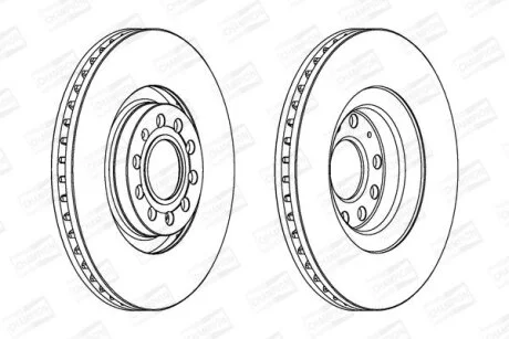 Гальмівний диск A4/A6/Allroad/Exeo (97-13) CHAMPION 562978CH-1