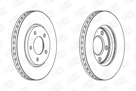 Гальмівний диск пер. Voyager/Grand Voyager/Town & Country/Caravan/Grand Caravan 00-08 компл. 2шт CHAMPION 563030CH