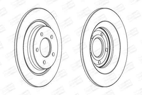Гальмівний диск задн. MAZDA 5 (CR) 05-10 компл. 2шт CHAMPION 563038CH