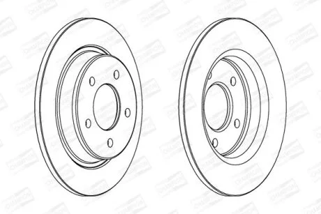 Гальмівний диск задн. MAZDA 3/5 03- компл. 2шт CHAMPION 563043CH