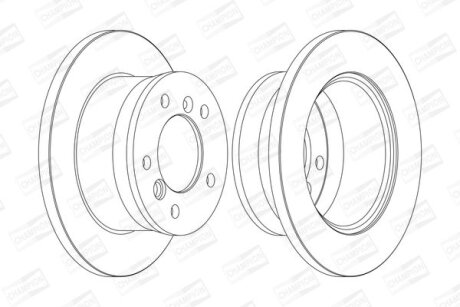 Диск тормозной задний (кратно 2) MB Sprinter (95-06) CHAMPION 567761CH