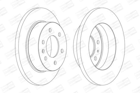 Диск тормозной задний (кратно 2) MB Sprinter (06-)/ VW Crafter (06-) CHAMPION 569137CH