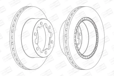 Диск гальмівний задній (кратно 2) MB Sprinter (06-)/ VW Crafter (06-)  CHAMPION 569138CH