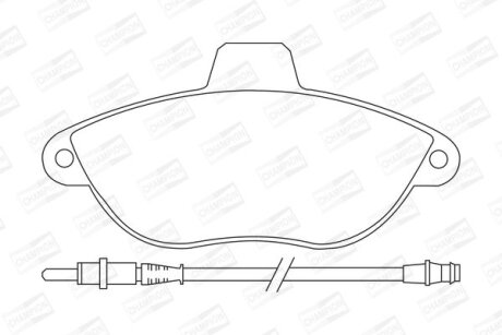 Колодки тормозные дисковые передние Citroen Jumpy I/ Fiat Scudo (96-06) (571843C CHAMPION 571843CH
