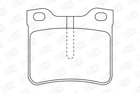 Колодки тормозные дисковые задние MB Vito (W638) (с датчиком износа) CHAMPION 571845CH