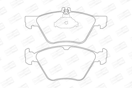 Колодки тормозные дисковые передние MB E-Class (W210), S-Class (W220) CHAMPION 571876CH