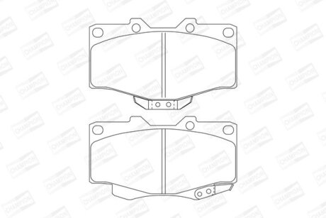 Колодки тормозные дисковые передние Toyota Land Cruiser (J7,J8,J9), 4 Runner (II CHAMPION 572140CH