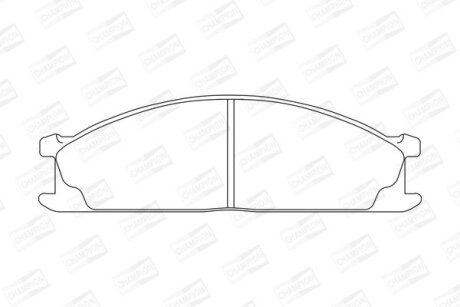 Колодки тормозные дисковые передние Nissan Navara (98-), NP300 Pickup (08-), Ter CHAMPION 572373CH