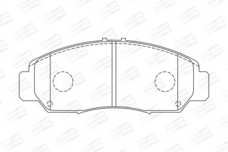 Колодки тормозные дисковые передние HONDA ACCORD VII (CM) 02-08, CIVIC IX Saloon (FB) 11- CHAMPION 572449CH