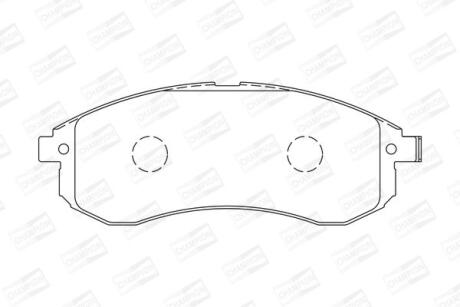 Колодки тормозные дисковые передние Mitsubishi L200 (01-07) CHAMPION 572500CH