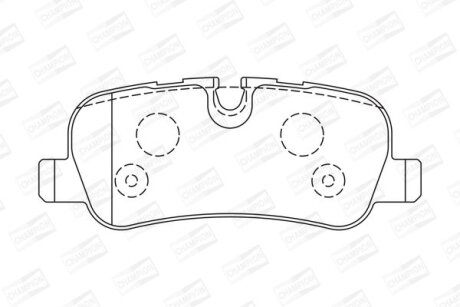 Колодки тормозные дисковые задние Land Rover Range Rover Sport I, Discovery (III CHAMPION 572522CH