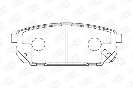 Колодки тормозные дисковые задние Kia Sorento I CHAMPION 572549CH