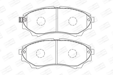 Колодки тормозные дисковые передние Ford Ranger (99-06), (06-12)/ Mazda BT-50 (0 CHAMPION 572572CH