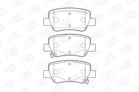 Колодки тормозные дисковые задние Toyota Avensis (T27) (08-18) CHAMPI CHAMPION 572627CH