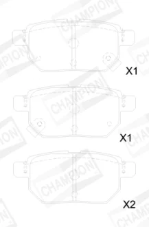 Колодки гальмівні дискові передні Toyota Prius (08-16), Corolla (13-19) CHAMPION 572632CH
