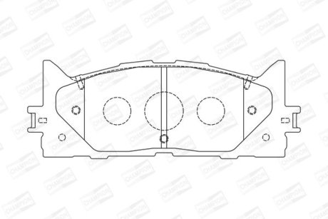 Колодки тормозные дисковые передние LEXUS ES (AVV6_, GSV6_, ASV6_) CHAMPION 572651CH