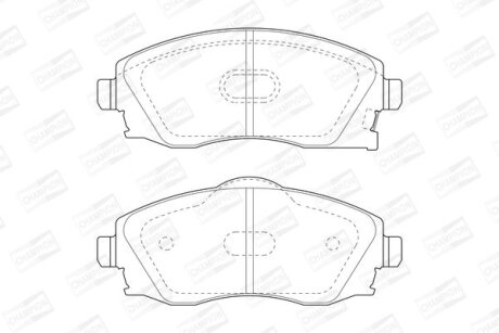 Гальмівні колодки пер. Combo/Meriva 00-12 CHAMPION 573011CH