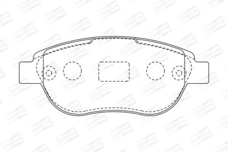 Колодки тормозные дисковые Citroen C4 I/ Peugeot 307 (03-09) CHAMPION 573031CH