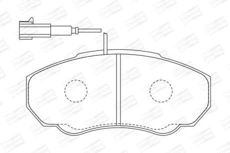 Колодки тормозные дисковые передние Citroen Jumper I/ Fiat Ducato (94-, 06-) (57 CHAMPION 573113CH